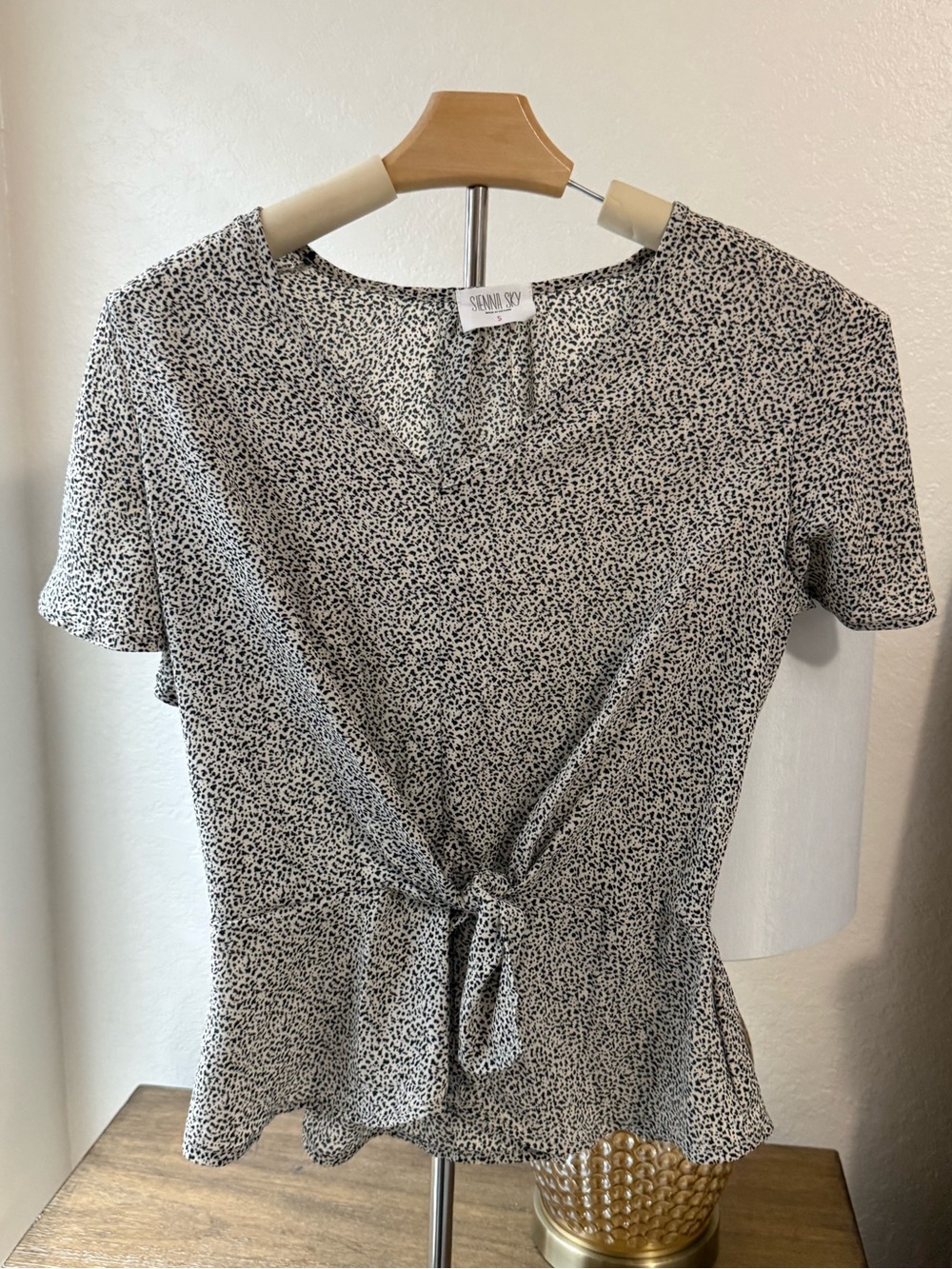 5 for $20 Deal- Sienna Sky Cream and Black Speckled Blouse